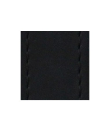 Gros plan sur le cuir noir des anses amovibles