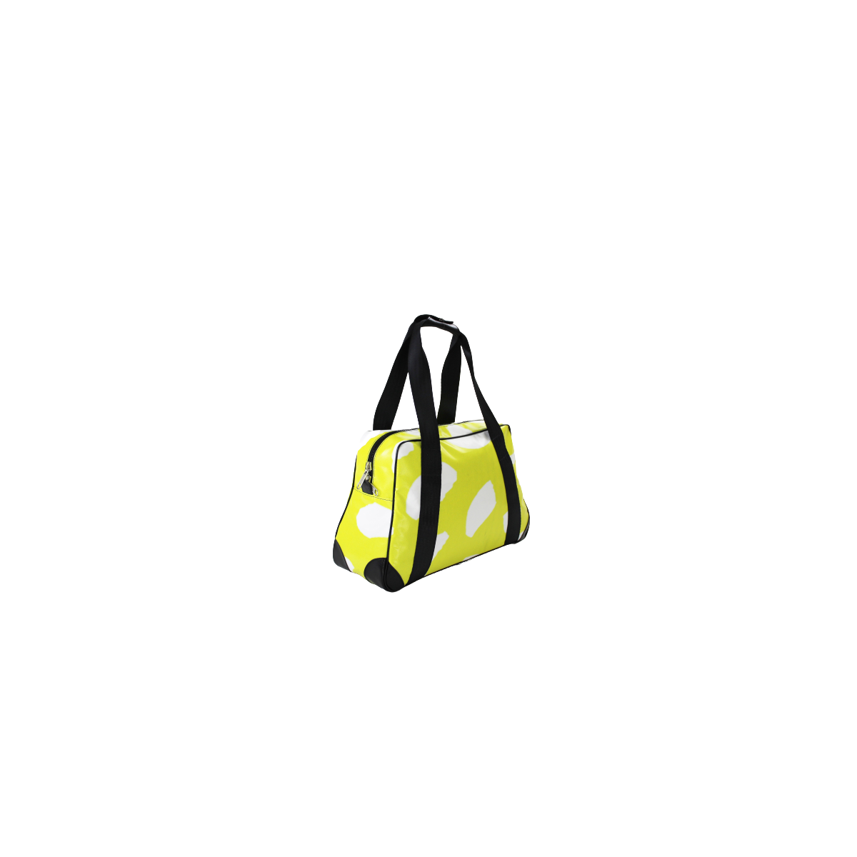 Minicabine travel bag from the upcycling of an advertising tarpaulin.