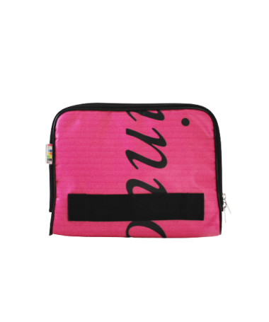 Face avant housse tablette 10 pouces rose et noire