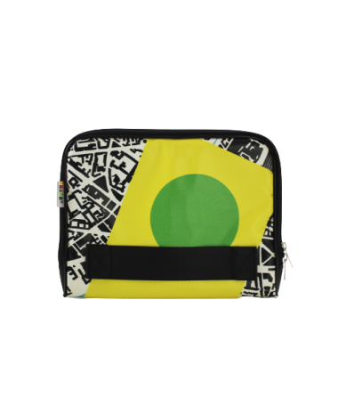 Face avant housse 10 pouces couleurs dominantes jaune et vert