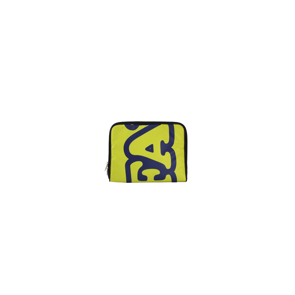 Face arrière housse de protection pour tablette 10 pouces, à dominante jaune et écritures bleues Face arrière housse de protection pour tablette 10 pouces, à dominante jaune et écritures bleues