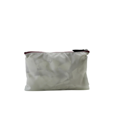 Face arrière trousse plate 22 cm en toile d'airbag rose