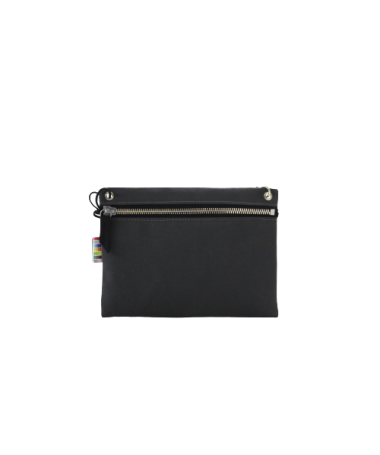 Face avant pochette souris en toile de store gris