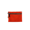 Face avant pochette souris orange en toile de store