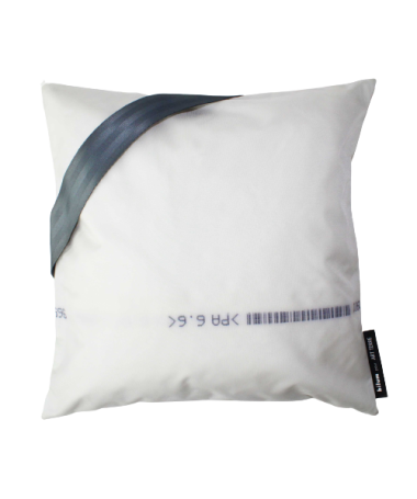 Face avant housse de coussin en toile d'airbag et ceinture de sécurité grise Face avant housse de coussin en toile d'airbag et ceinture de sécurité grise