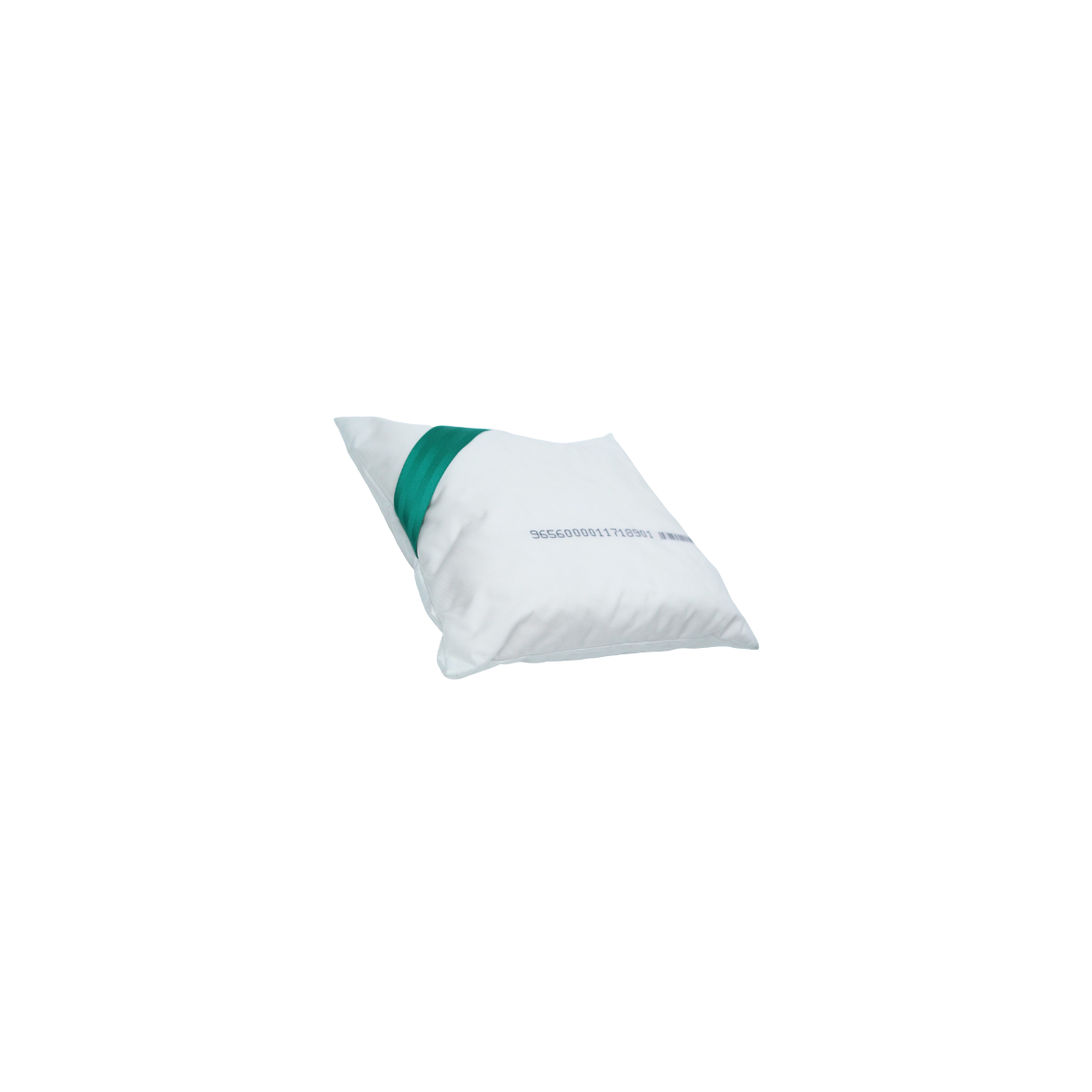 Coussin blanc et vert posé Coussin blanc et vert posé