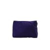 Vue face arrière trousse à soufflet 22 cm en toile de montgolfière verte, bleue et violette