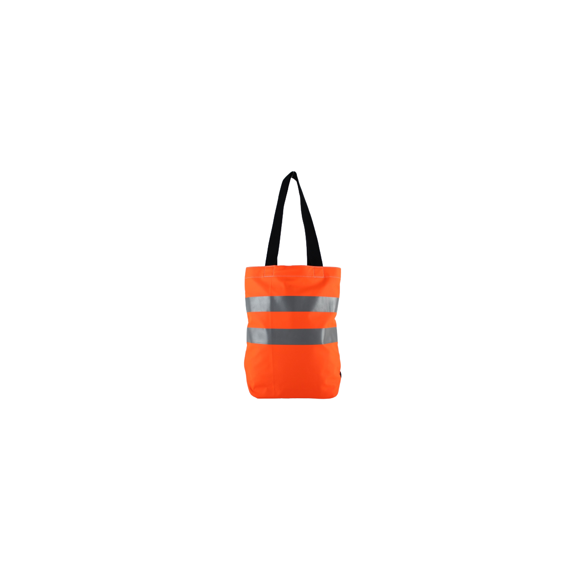 Face avant en surveste de chantier orange avec bandes réfléchissantes du sac isocèle Face avant en surveste de chantier orange avec bandes réfléchissantes du sac isocèle