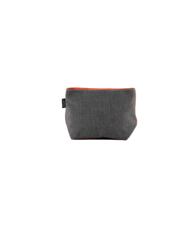 Face avant en tissu d'ameublement gris foncé de la trousse isocèle