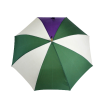 Parapluie vert, blanc et violet ouvert en toile de montgolfière