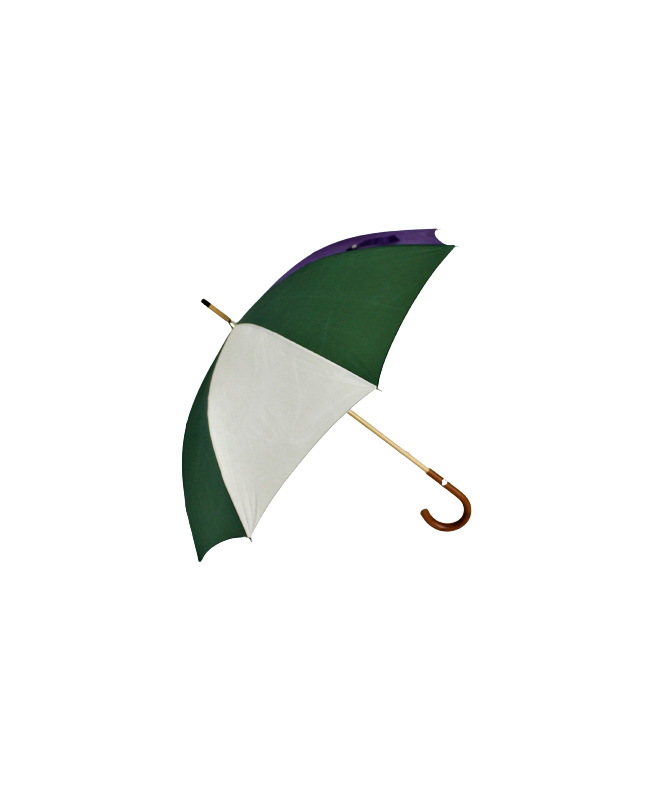 Vue latérale du parapluie en en toile de montgolfière