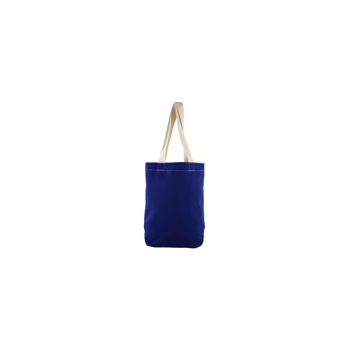 Face avant du sac isocèle en toile de stores bleu foncé Face avant du sac isocèle en toile de stores bleu foncé