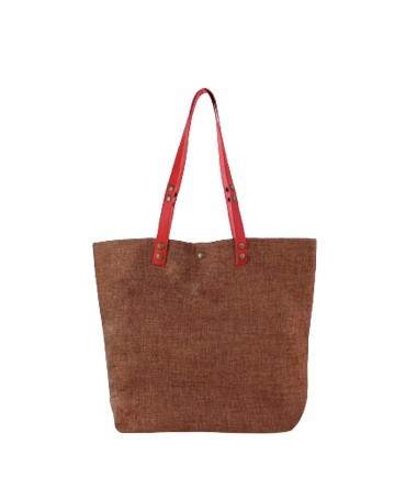 removable leather handles cabas - upholstery fabrics