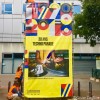 Affiche de la Techno Parade 20 ans où on retrouve les motifs du Cabalum
