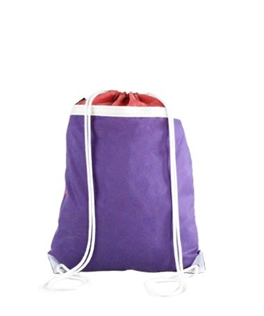 Sac cordon confectionné à partir d'une toile de montgolfière upcyclée.
