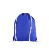 Sac à cordon bleu et rouge en toile de montgolfière recyclée.