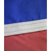 Sac à cordon bleu et rouge en toile de montgolfière recyclée.