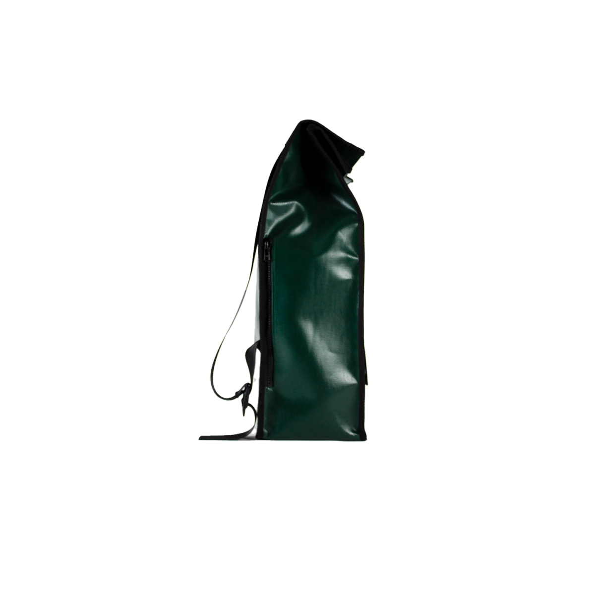 backpack Eco-friendly pine green |upcycling|bilum|side view