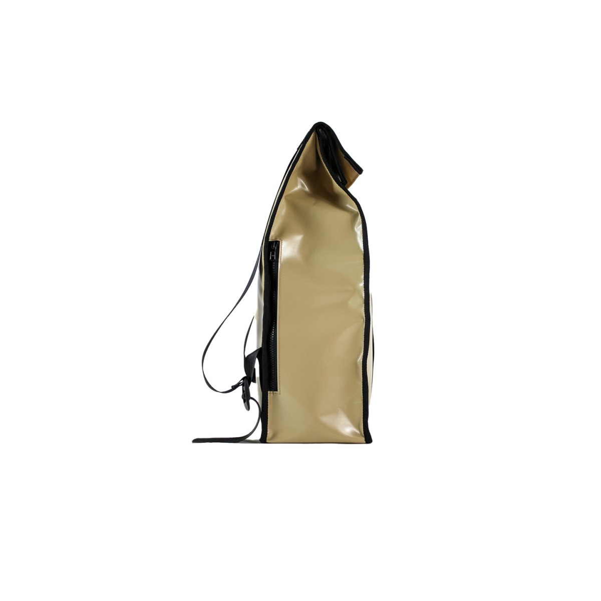 backpack Eco-friendly beige |upcycling|bilum| side view