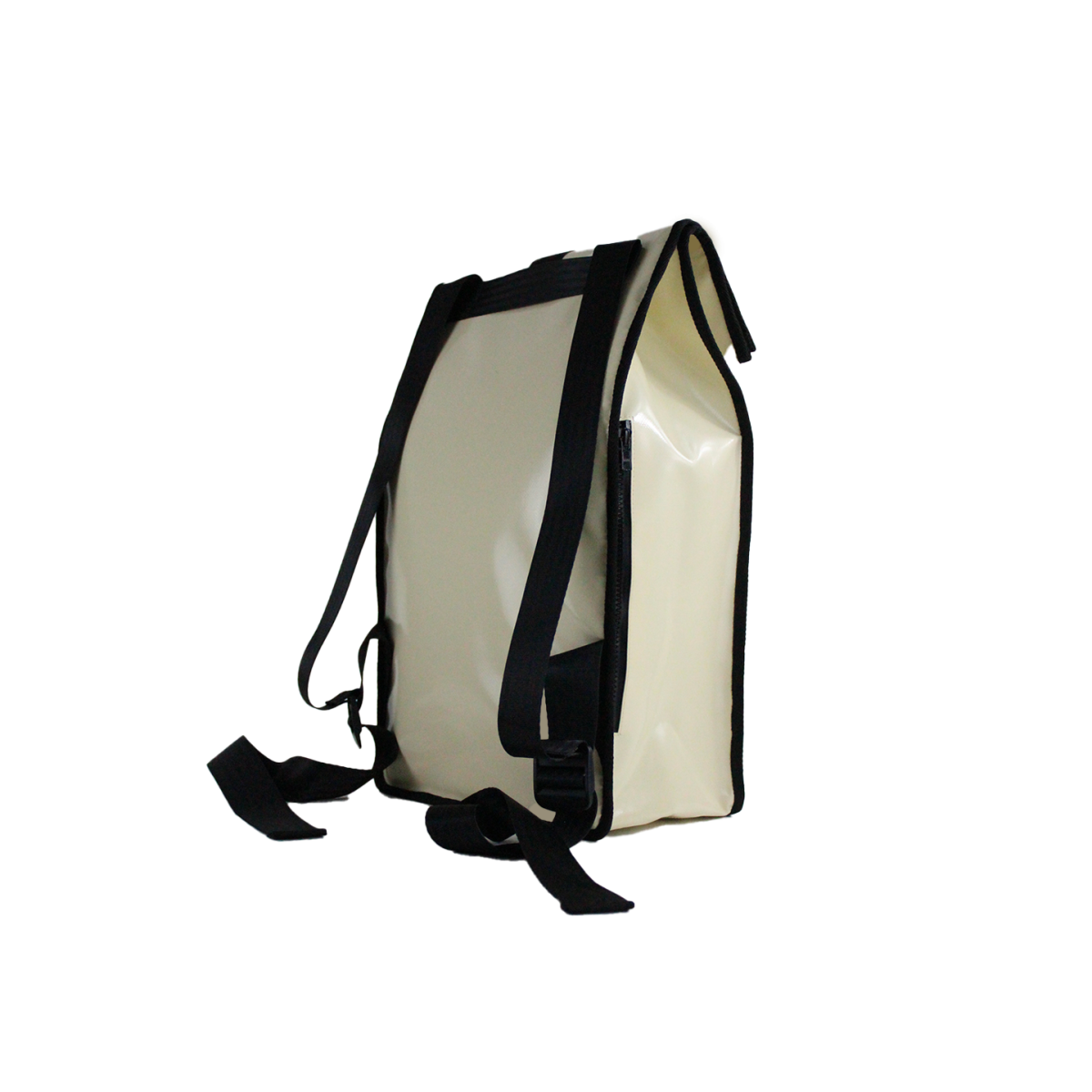 sac à dos crème écoresponsable|upcycling|bilum|Vue de dos