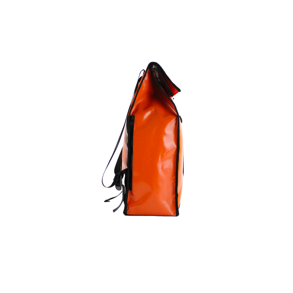 backpack Eco-friendly orange |upcycling|bilum| side view