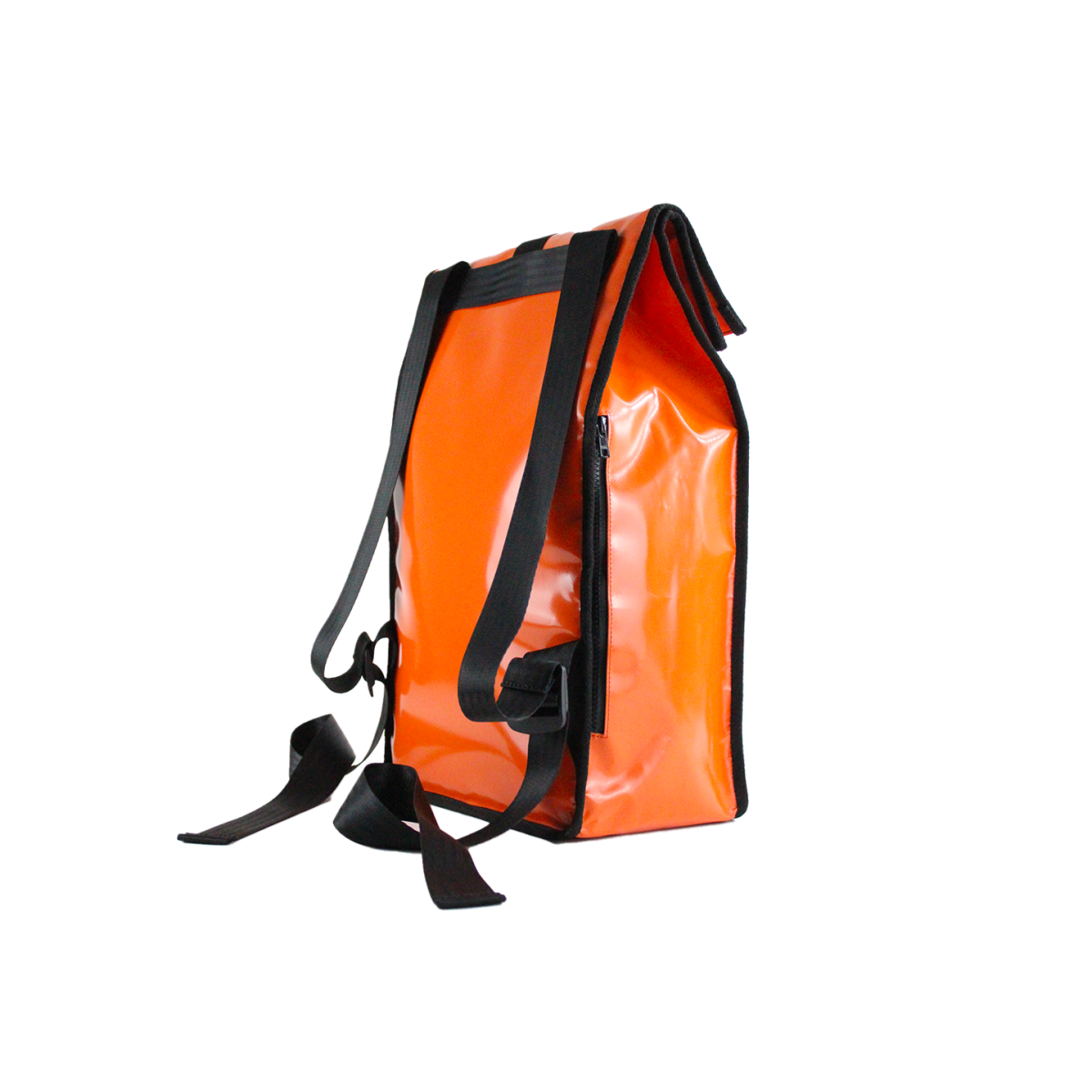 backpack Eco-friendly orange |upcycling|bilum| back view