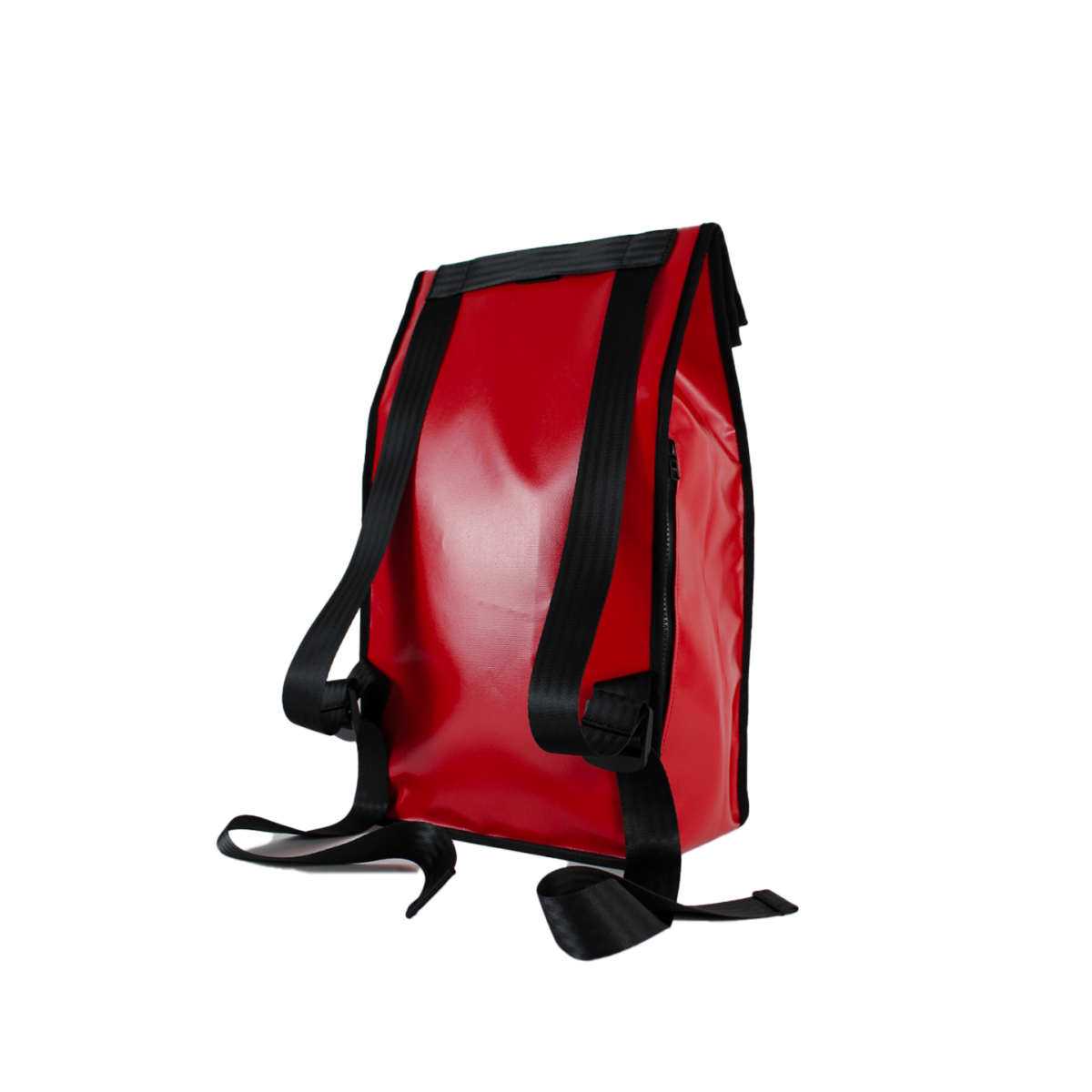 backpack Eco-friendly red | upcycling | bilum | back view