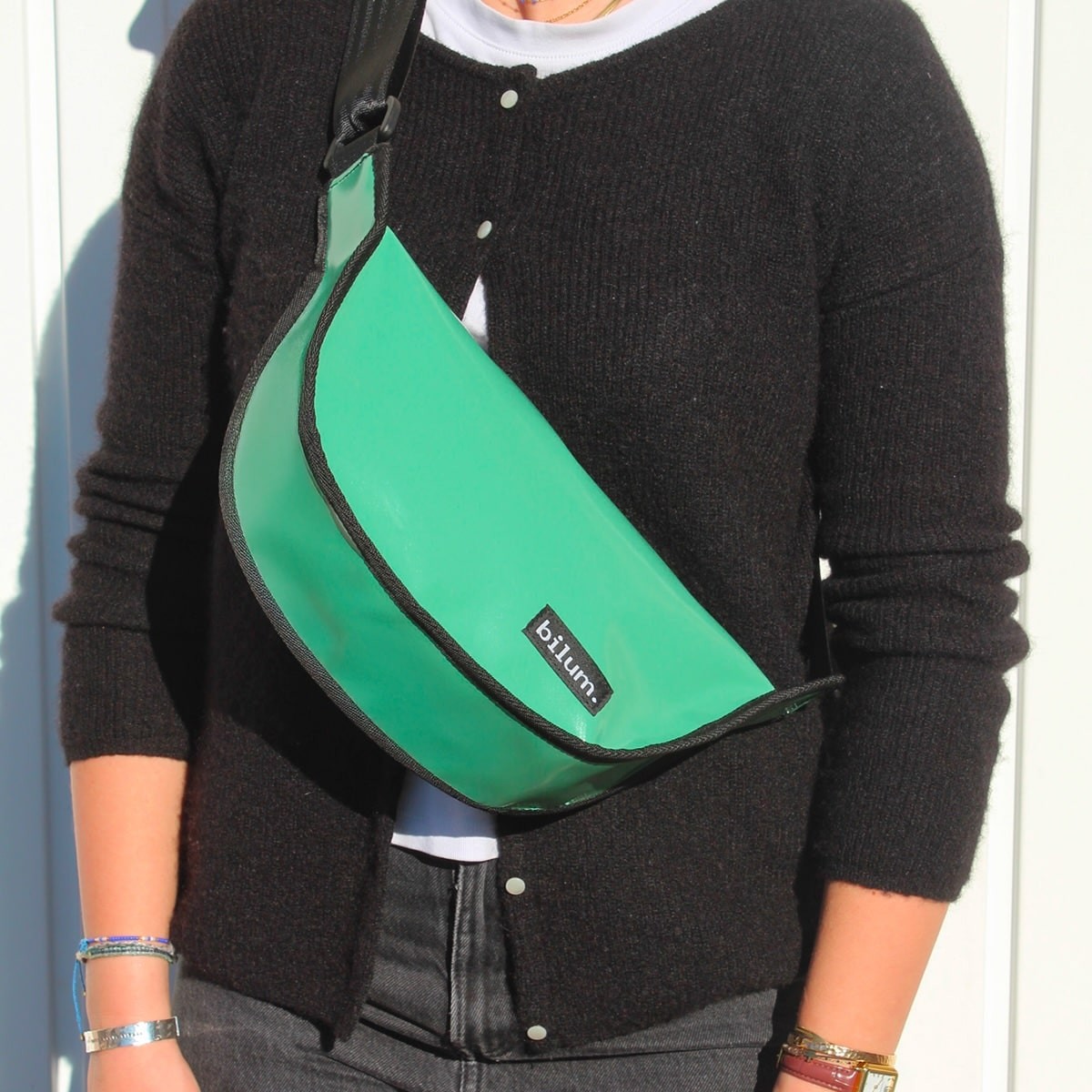 Belly bag Minot in mint green tarpaulin
