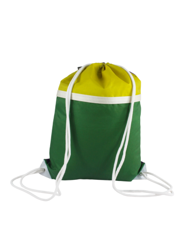 Sac cordon confectionné à partir d'une toile de montgolfière upcyclée.