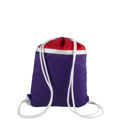 Sac cordon confectionné à partir d'une toile de montgolfière upcyclée.