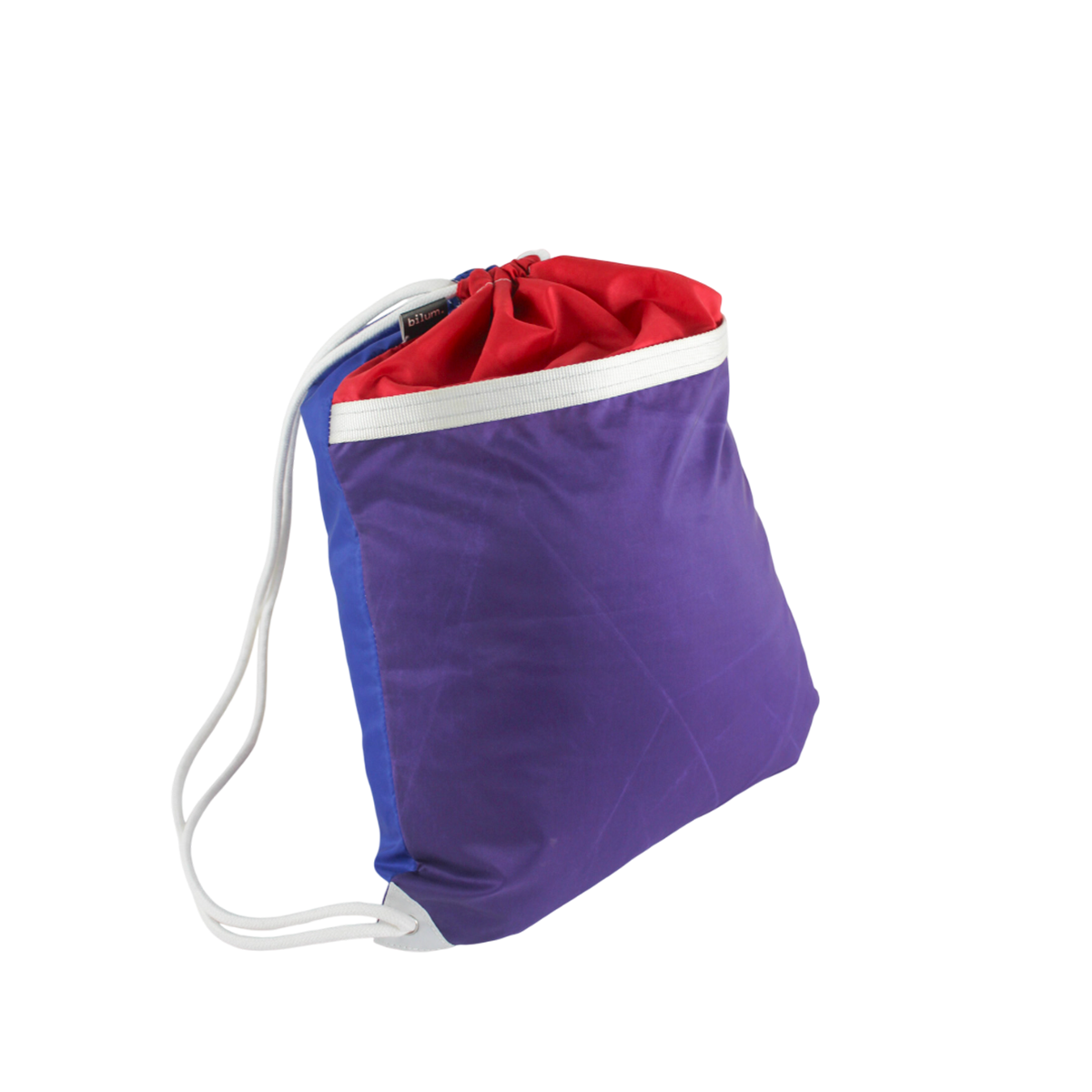 Sac cordon confectionné à partir d'une toile de montgolfière upcyclée.