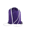 Toile de montgolfière upcyclée transformée en un sac cordon.