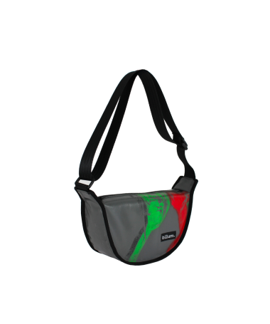Belly bag Minot in train tarp red and green