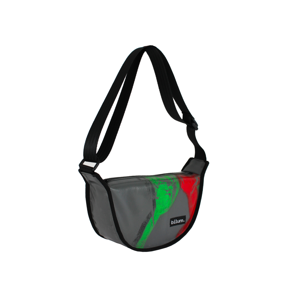 Belly bag Minot in train tarp red and green