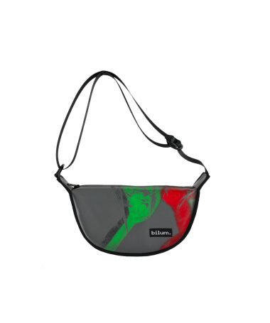 Belly bag Minot in train tarp red and green