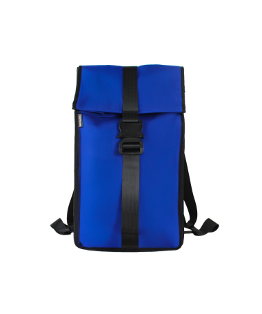 Sac à dos upcyclé en toile de store bleue – fabrication française bilum