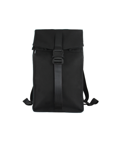 Sac à dos upcyclé en toile de store noire réformée – fabrication française bilum