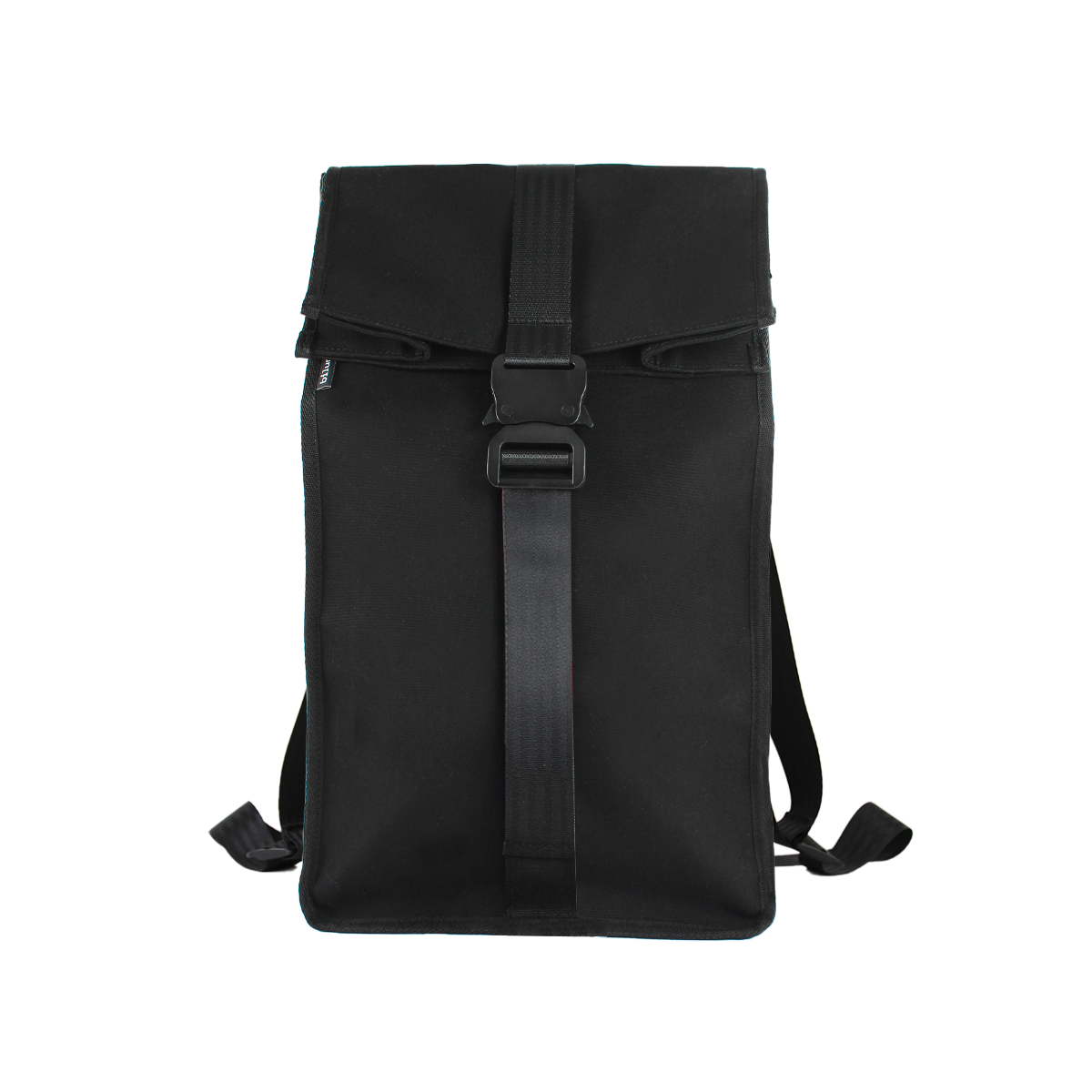 Sac à dos upcyclé en toile de store noire réformée – fabrication française bilum