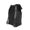 Sac à dos durable noir avec bretelles en ceinture de sécurité recyclée