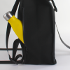 Sac à dos écologique en toile de store noire avec poche latérale pour goude