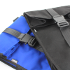 Sacs à dos upcyclés en toile de store bleue et noire réformée – fabrication française bilum