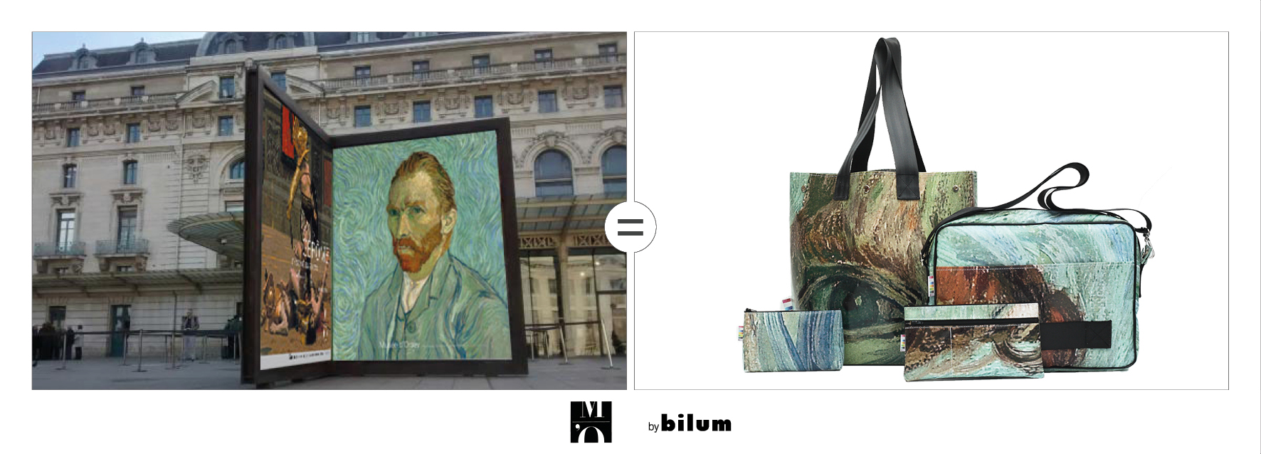Bâche Van Gogh recyclée en sacs et accessoires by bilum
